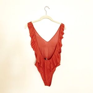 NWT Aerie Swim Ruffle Back One Piece